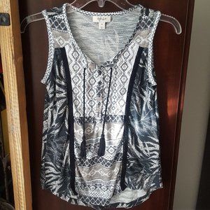 Style & Co Button Front Top